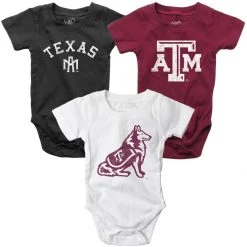 Wes And Willy Infant Texas A&M Aggies Onesie 3 Pack Multi