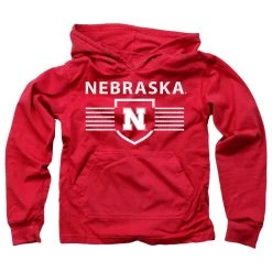 Wes And Willy Kids' Nebraska Cornhuskers Jersey Hoodie Red