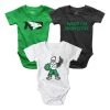 Wes And Willy Infant North Dakota Fighting Hawks Hopper Onesie 3pk Multi