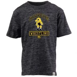 Wes And Willy Kids' Iowa Hawkeyes Angle T-Shirt Black