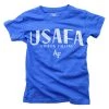Wes And Willy Girls' Air Force Academy Basic Logo T-Shirt Royal
