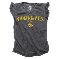 Wes And Willy Girls' Iowa Hawkeyes Ariel T-Shirt Black