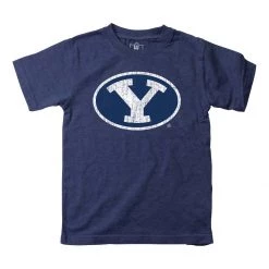 Wes And Willy Toddler BYU Cougars Basic Logo T-Shirt Navy