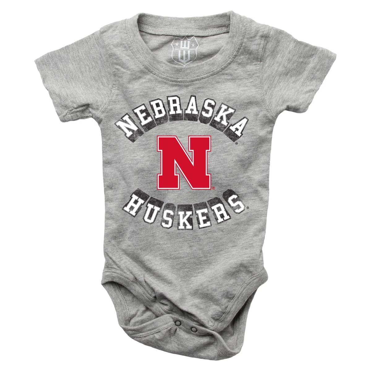 Wes And Willy Infant Nebraska Cornhuskers Froster Onesie Grey Heather 4 Wes And Willy Infant Nebraska Cornhuskers Froster Onesie Grey Heather - Image 2