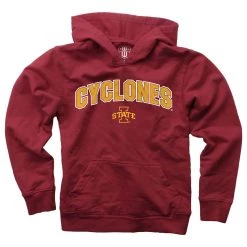 Wes And Willy Kids' Iowa State Cyclones Kristoff Hoodie Crimson