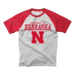 Wes And Willy Kids' Nebraska Cornhuskers Raglan Simba T-Shirt Cherry -Wes and Willy Sales Store unnamed file 230