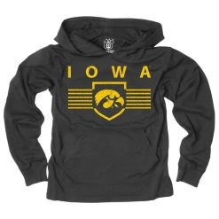Wes And Willy Kids' Iowa Hawkeyes Jersey Hoodie Black