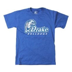Wes And Willy Kids' Drake Bulldogs Basic Logo T-Shirt Royal