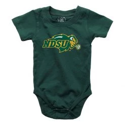 Wes And Willy Infant North Dakota State Bison Rafiki Onesie Green