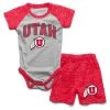 Wes And Willy Infant Utah Utes Hiro Onesie/Short Set Red -Wes and Willy Sales Store unnamed file 367