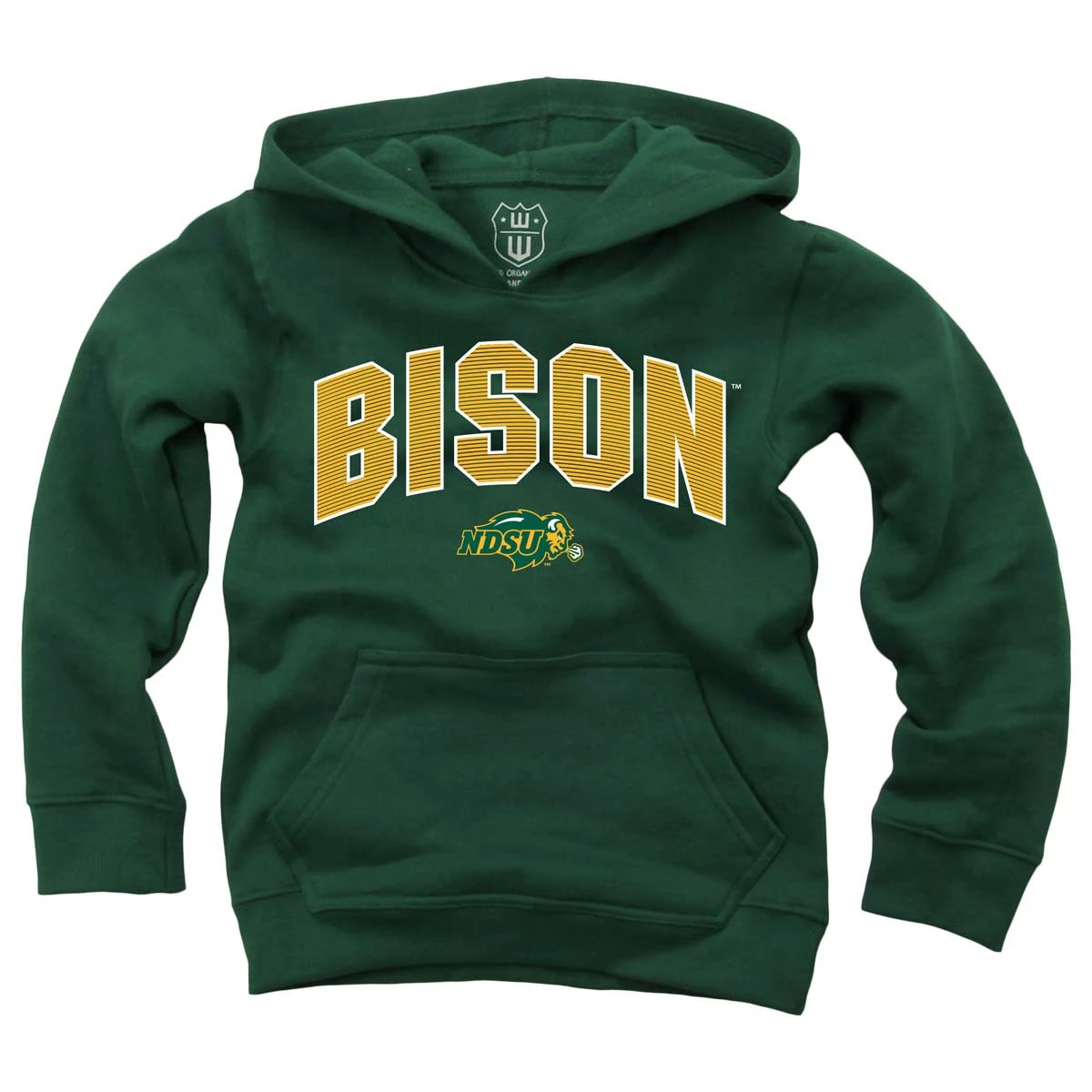 Wes And Willy Kids' North Dakota State Bison Kristoff Hoodie Dark Green 3 Wes And Willy Kids' North Dakota State Bison Kristoff Hoodie Dark Green