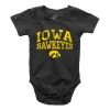 Wes And Willy Infant Iowa Hawkeyes Zazu Onesie Black