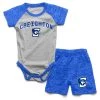Wes And Willy Infant Creighton Bluejays Hiro Onesie/Short Set