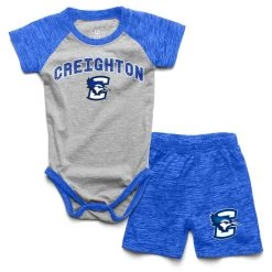 Wes And Willy Infant Creighton Bluejays Hiro Onesie/Short Set