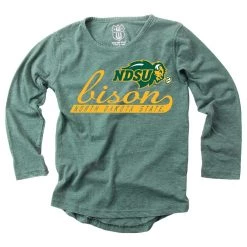 Wes And Willy Kids' North Dakota State Bison Tunic Long Sleeve Shirt Green -Wes and Willy Sales Store unnamed file 415