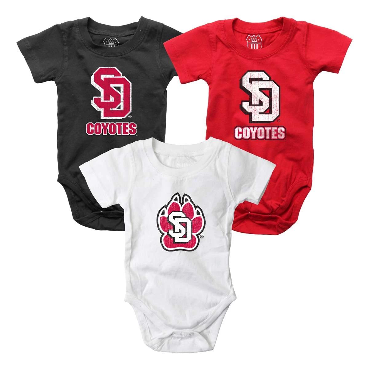 Wes And Willy Infant South Dakota Coyotes Hopper Onesie 3pk Multi 3 Wes And Willy Infant South Dakota Coyotes Hopper Onesie 3pk Multi