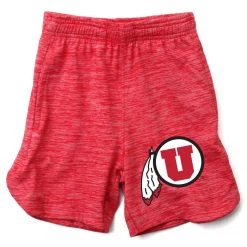 Wes And Willy Kids' Utah Utes Zeus Short Red Heather