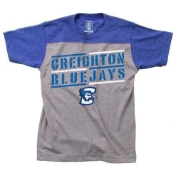Wes And Willy Kids' Creighton Bluejays Yoked T-Shirt