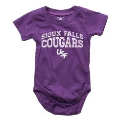 Wes And Willy Infant Sioux Falls Cougars Zazu Onesie Purple