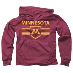 Wes And Willy Kids' Minnesota Golden Gophers Jersey Hoodie Maroon