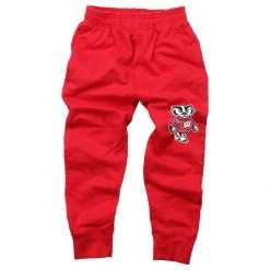 Wes And Willy Kids' Wisconsin Badgers Timon Jogger Pants Black