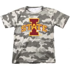 Wes And Willy Kids' Iowa State Cyclones Camo T-Shirt Black