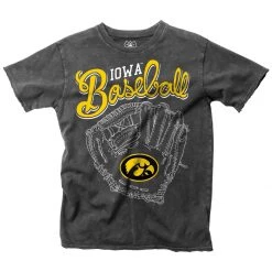 Wes And Willy Kids' Iowa Hawkeyes Gehrig T-Shirt Black