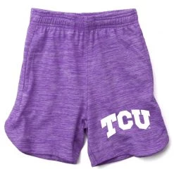 Wes And Willy Kids' TCU Horned Frogs Zeus Short Purple Heather