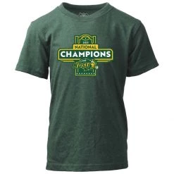 Wes And Willy Kids' North Dakota State Bison 2021 National Champions T-Shirt Green