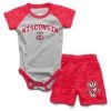 Wes And Willy Infant Wisconsin Badgers Hiro Onesie/Short Set Red -Wes and Willy Sales Store unnamed file 619