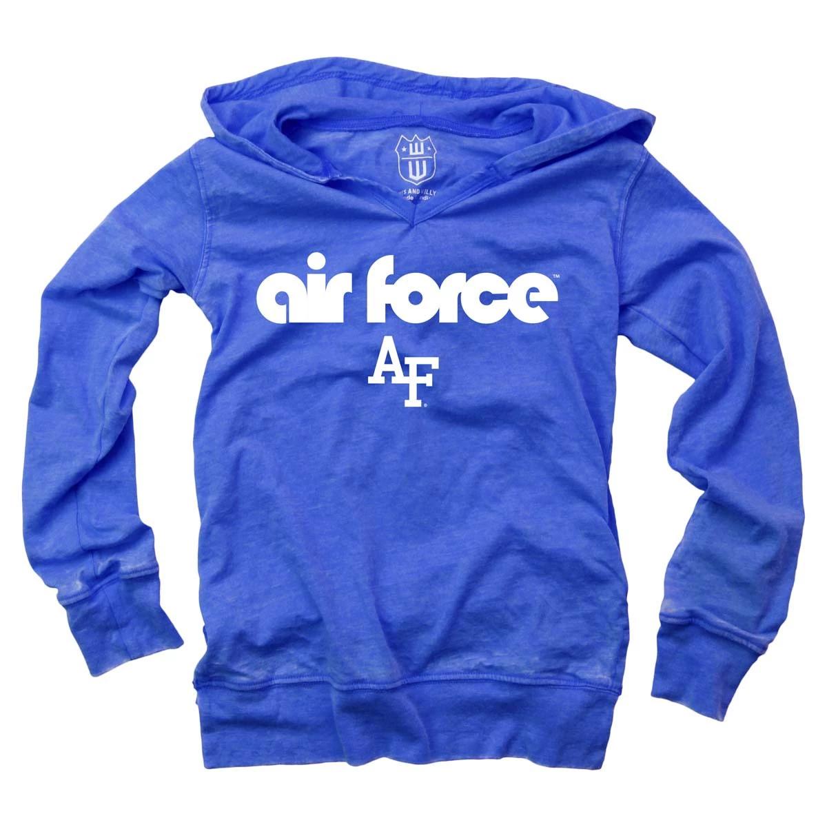 Wes And Willy Kids' Air Force Academy Burnout Hoodie Royal 4 Wes And Willy Kids' Air Force Academy Burnout Hoodie Royal - Image 2