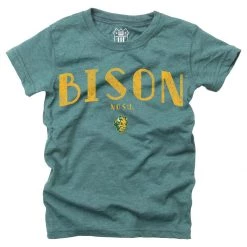 Wes And Willy Girls' North Dakota State Bison Basic Logo T-Shirt Forest