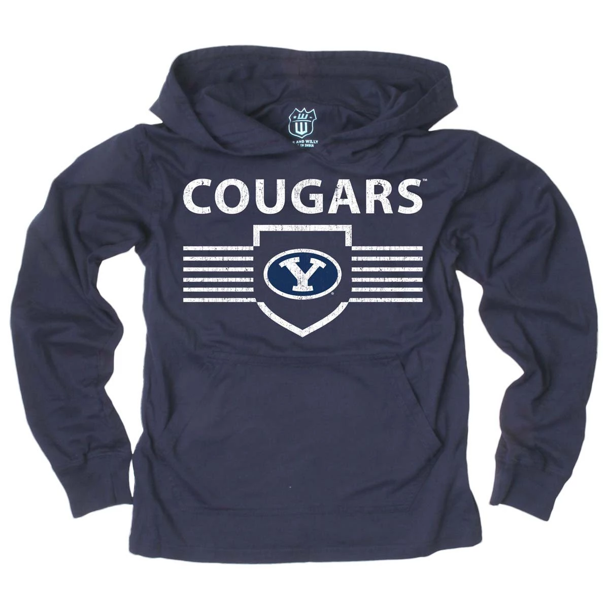 Wes And Willy Kids' BYU Cougars Jersey Hoodie Navy 4 Wes And Willy Kids' BYU Cougars Jersey Hoodie Navy - Image 2