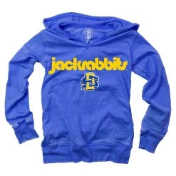 Wes And Willy Kids' South Dakota State Jackrabbits Burnout Hoodie Royal