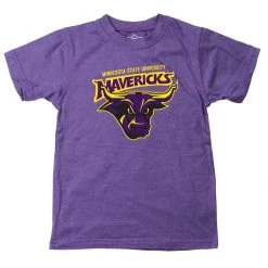 Wes And Willy Kids' Minnesota State Mavericks Logo T-Shirt Purple